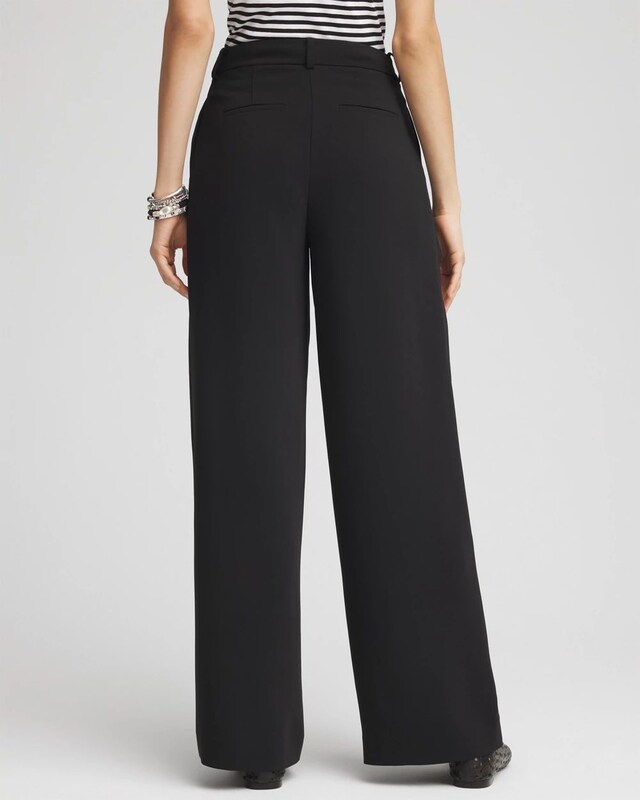 Crepe Pleated Relaxed Pants - image 3